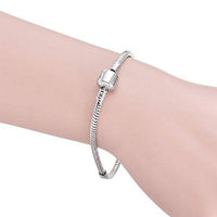 V Jewellery - Silver Snake Chain Link Bracelet Silver Colour - Jewelry Noco