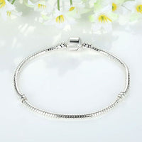 V Jewellery - Silver Snake Chain Link Bracelet Silver Colour - Jewelry Noco