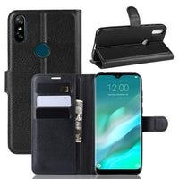 Leather Texture Flip Phone Cover/Wallet - For Doogee Y8/Y8C/Y8 Plus - acc Noco