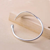 V Jewellery - Open Cuff Silver Leaf Vintage Style Bracelet - Jewelry Noco
