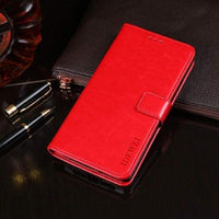 Faux Leather Texture Flip Phone Cover/Wallet - For Blackview A80 PRO Phone - Red - acc Noco