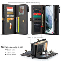 Samsung Galaxy S22 Ultra CaseMe 018 Detachable Wallet 16 Card Slots 2in1 Design - Cover CaseMe