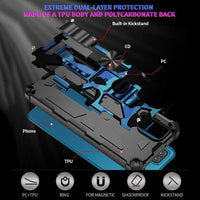 Shockproof Camo Folding Stand Rugged Cover Fold Away Stand - For Samsung Galaxy A12 - acc Noco