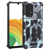 Samsung Galaxy A33 5G - Shockproof Camo Folding Stand Rugged Cover Fold Away Stand - Green - Cover Noco