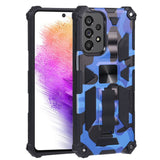 Samsung Galaxy A73 5G - Shockproof Camo Folding Stand Rugged Cover Fold Away Stand - Blue - Cover Noco