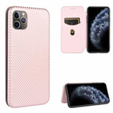 Carbon Shell Flip Phone Cover/Wallet - For Apple iPhone 11 Pro - Rose Pink - acc Noco