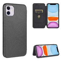 Carbon Shell Flip Phone Cover/Wallet - For Apple iPhone 12 Mini - Black - acc Noco