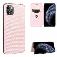 Carbon Shell Flip Phone Cover/Wallet - For Apple iPhone 12 Pro Max - Rose Pink - acc Noco