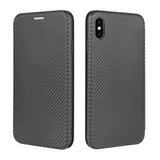 Carbon Shell Flip Phone Cover/Wallet - For Apple iPhone XS Max - acc Noco