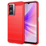 Oppo A57 4G / A57E / A57S Carbon Brushed Texture Phone Cover - Red - Cover Noco