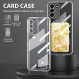 Card Case Protective Transparent TPU Cover with Card Holder for Samsung Galaxy S21 Ultra - Cover Noco