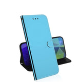 Mirror Reflective Flip Phone Cover/Wallet - For Umidigi A7S Phone - Blue Mirror - acc Noco