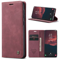 Samsung Galaxy S23 5G CaseMe 013 Wallet Flip Cover Magnetic Closing Cover Card Slots - Red - Cover CaseMe