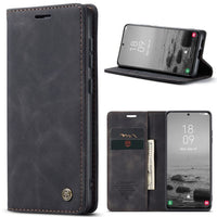 Samsung Galaxy S23 5G CaseMe 013 Wallet Flip Cover Magnetic Closing Cover Card Slots - Black - Cover CaseMe