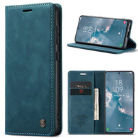 Samsung Galaxy S23 5G CaseMe 013 Wallet Flip Cover Magnetic Closing Cover Card Slots - Blue - Cover CaseMe