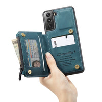 Samsung Galaxy S22+ - CaseMe C20 Rear Zip Wallet Cover 2 Card Slots plus Photo ID Slot - Cover CaseMe