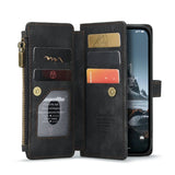 Apple iPhone 14 PRO - CaseMe C30 Multifunction Wallet Zip Pocket 7 Card Slots - Cover Noco