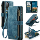 Samsung Galaxy A13 4G/5G CaseMe C30 Multifunction Wallet Zip Pocket 7 Card Slots - Blue - Cover CaseMe