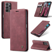 Samsung Galaxy A23 - CaseMe Wallet Flip Cover with Magnetic Closing Front Cover Card Slots Wallet - Red - Cover CaseMe