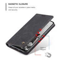 CaseMe Wallet Flip Cover with Magnetic Closing Front Cover Card Slots Wallet - For Samsung Galaxy A22 5G - acc Noco