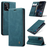 CaseMe Wallet Flip Cover with Magnetic Closing Front Cover Card Slots Wallet - For Samsung Galaxy A33 5G - Blue - Cover CaseMe