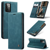 CaseMe Wallet Flip Cover with Magnetic Closing Front Cover Card Slots Wallet - For Samsung Galaxy A73 5G - Blue - Cover CaseMe