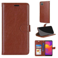Deluxe Flip Phone Cover/Wallet with Card Slots - For BLACKVIEW BV4900 / BV4900 PRO - Brown - acc Noco