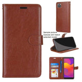 Deluxe Flip Phone Cover/Wallet with Card Slots - For DOOGEE N20 PRO - Brown - acc Noco