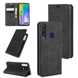 Huawei Y6P - Deluxe Flip Phone Cover/Wallet with Card Slots - Black - Cover Noco