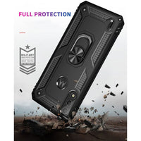 Armor Rugged Protective Case with Metal Ring/Stand for Motorola Moto E7 POWER (2021) - acc Noco