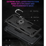 Armor Rugged Protective Case with Metal Ring/Stand for Motorola Moto G50 - acc Noco