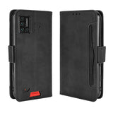 Deluxe Flip Cover Case Credit Card Slots Magnetic Closing - For Umidigi Bison - Charcoal - acc Noco