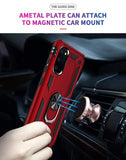 Armor Rugged Protective Case with Metal Ring/Stand for Samsung Galaxy S20 S20+ S20 Ultra - acc Noco