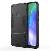 Huawei Y6P - Shockproof Rugged Protective Case with Stand - Black - Cover Noco