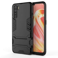 Shockproof Rugged Protective Case with Stand for Oppo A91 / Oppo F15 - Black - acc Noco