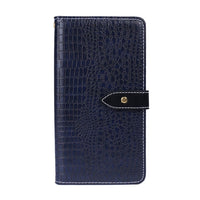 Realme Narzo 30 5G - Flip Front Phone Cover/Wallet with Card Slots Crocodile Texture - Blue - Cover Noco