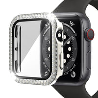 Diamond Front Watch Protective Cover with Tempered Glass Screen Protector Fits Apple Watch Series 4 / 5 / 6 / SE 40mm - watch Ulefone