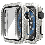Diamond Front Watch Protective Cover with Tempered Glass Screen Protector Fits Apple Watch Series 4 / 5 / 6 / SE 40mm - watch Ulefone