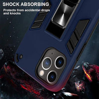 Shockproof Rugged Protective Cover with Metal Patch / Fold Out Stand for Apple iPhone 11 Pro - acc Noco