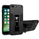 Shockproof Rugged Protective Cover with Metal Patch / Fold Out Stand for Apple iPhone 7 Plus / iPhone 8 Plus - Black - acc Noco