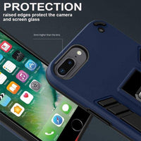 Shockproof Rugged Protective Cover with Metal Patch / Fold Out Stand for Apple iPhone 7 Plus / iPhone 8 Plus - acc Noco