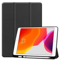 Custer Flip Front Tri-Fold Protective Tablet Cover for Apple iPad 10.2 / iPad 10.2 2020 - Black - acc Noco