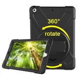 Apple iPad 9.7 2017/2018 - Shock Proof Heavy Duty Protective Tablet Cover Rotating Hand Grip/Stand - Black - Cover Noco