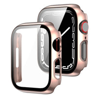 Watch Case Cover with Tempered Glass Screen Protector Fits Apple Watch Series 8 / 7 41mm - Pink - watch Noco