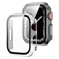 Watch Protective Cover with Tempered Glass Screen Protector Fits Apple Watch Series 7 45mm - Transparent - watch Noco