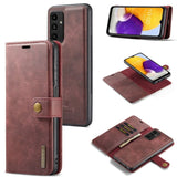 DG Flip Wallet with Card Slots and Detachable Magnetic Phone Cover - For Samsung Galaxy A13 4G - Wine Red - Cover Noco
