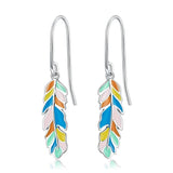 V Jewellery - S925 Sterling Silver Colourful Heart Earrings E1398 - Jewelry Noco