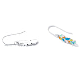 V Jewellery - S925 Sterling Silver Colourful Heart Earrings E1398 - Jewelry Noco