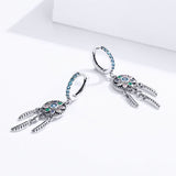V Jewellery - S925 Sterling Silver Feather Tassel Earrings E713 - Jewelry Noco