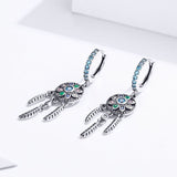V Jewellery - S925 Sterling Silver Feather Tassel Earrings E713 - Jewelry Noco
